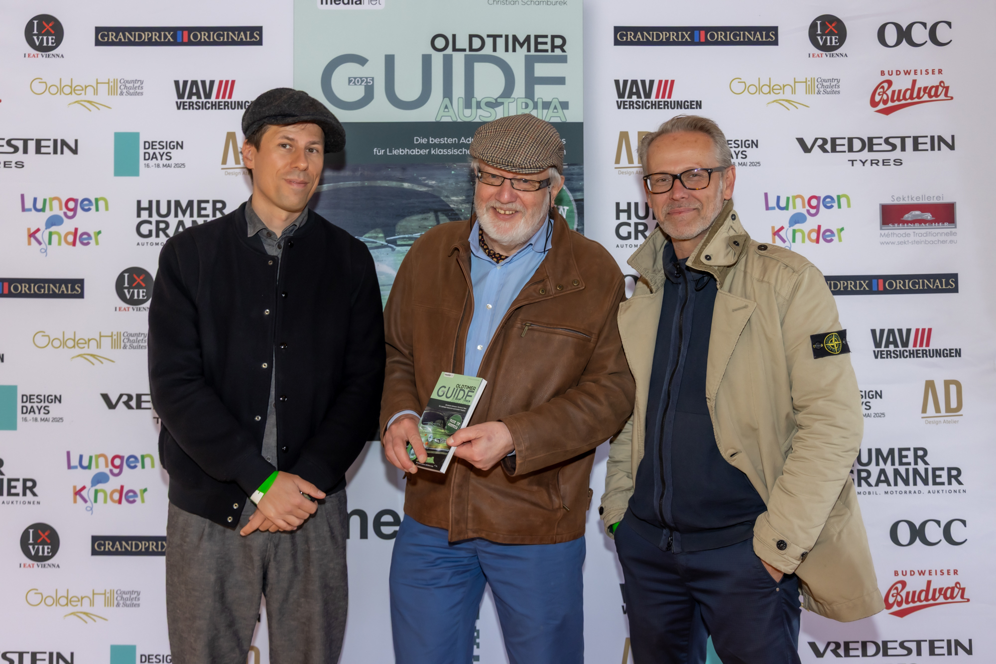 Wolfgang Humer, Alexander Trimmel und Reinhard Granner I Oldtimer Guide 2025 Präsentation I © Sandra Oblak